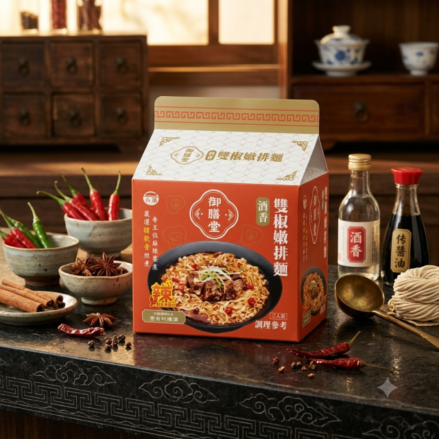🍜台酒泡麵系列－雙椒嫩排麵（ 袋3入）