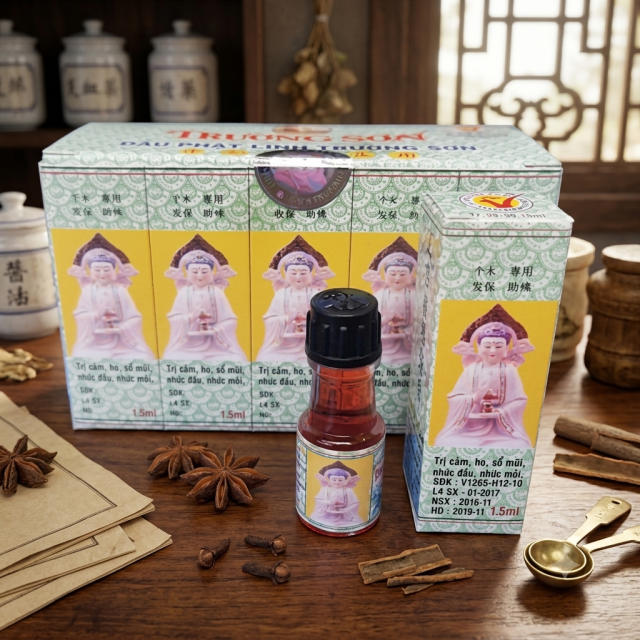 Dầu Phật Linh Trường Sơn 越南長山牌必靈佛靈油 