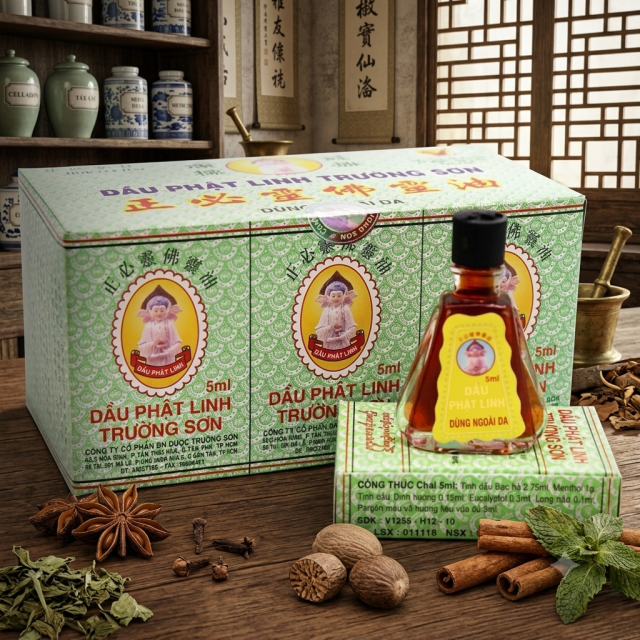 Dầu Phật Linh Trường Sơn 越南長山牌必靈佛靈油 